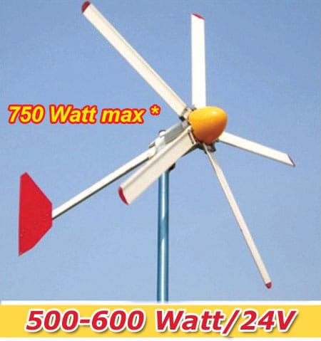Ανεμογεννήτρια 500-600 watt &750 watt max /24v